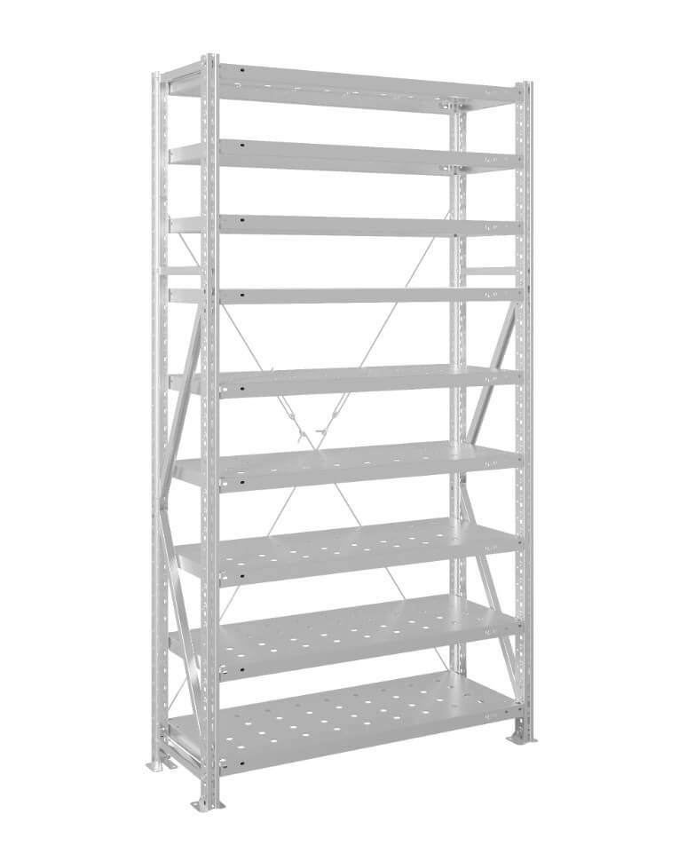 Стеллаж MS U 2000x1500x600 9 полок (200 кг, перф) купить в Кемерово Стеллаж MS U 2000x1500x600 9 полок (200 кг, перф) купить в Кемерово