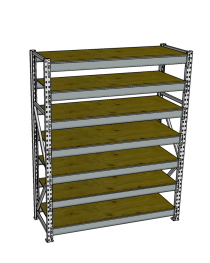 Стеллаж грузовой СГР 3000x1200x600 7 полок (фанера)