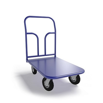Платформенная тележка ТП 1 (г/п 300 кг, 800x500 мм, колеса пневматические 250 мм) купить в Кемерово