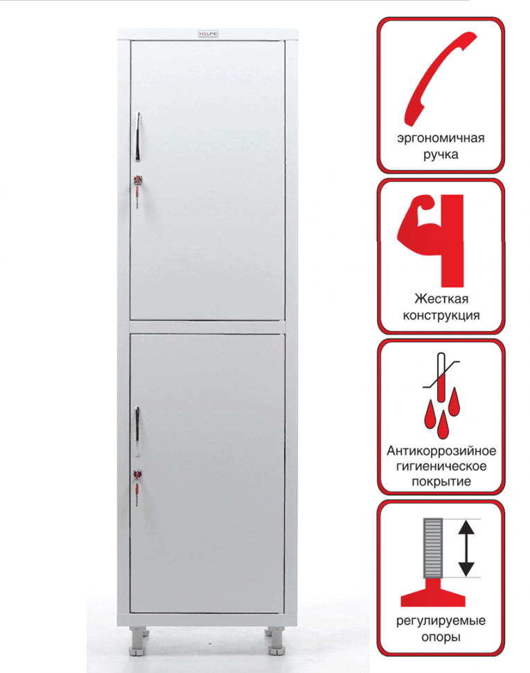 Медицинский шкаф HILFE МД 1 1657/SS купить в Кемерово