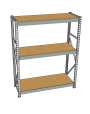 Стеллаж грузовой СГР 2500x1500x1000 3 полки (ДСП)