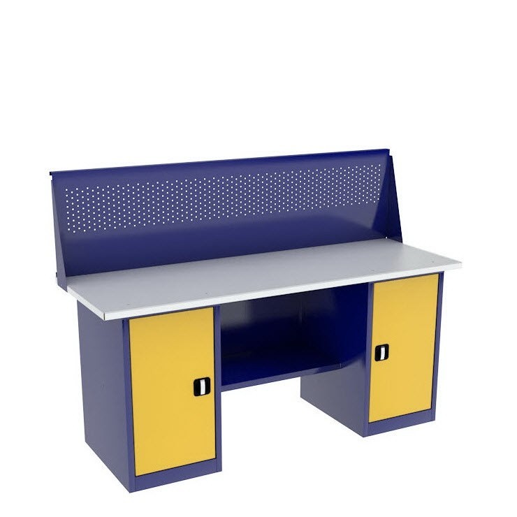 Верстак двухтумбовый ВП-5/1,9 с экраном купить в Кемерово