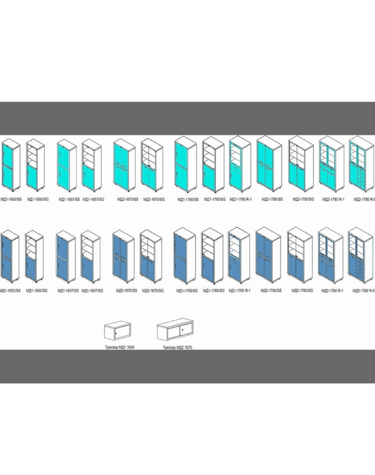Медицинский шкаф HILFE МД 1 1760 R-1 купить в Кемерово