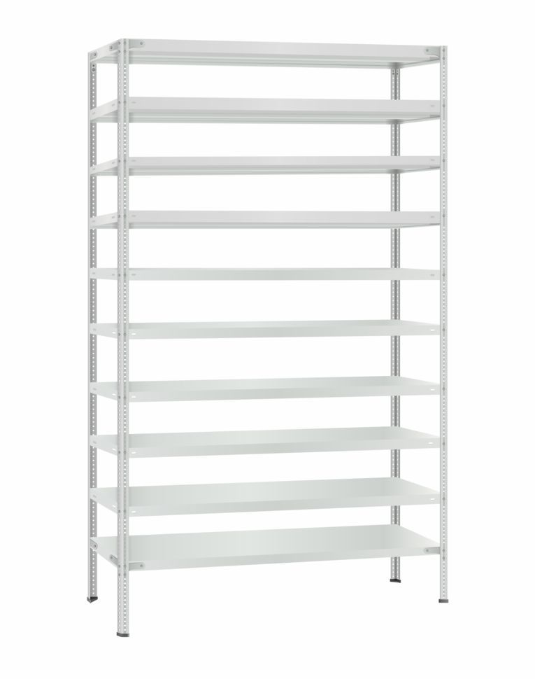 Стеллаж металлический Титан МС-500 2300х1200х300 10 полок купить в Кемерово Стеллаж металлический Титан МС-500 2300х1200х300 10 полок купить в Кемерово