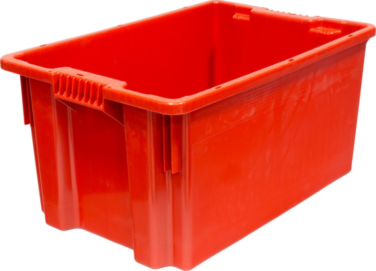 Ящик 600х400х300 сплошной цв. красный купить в Кемерово