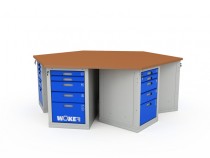 Верстак шеститумбовый WOKER PRO 6005.2500 Верстак шеститумбовый WOKER PRO 6005.2500