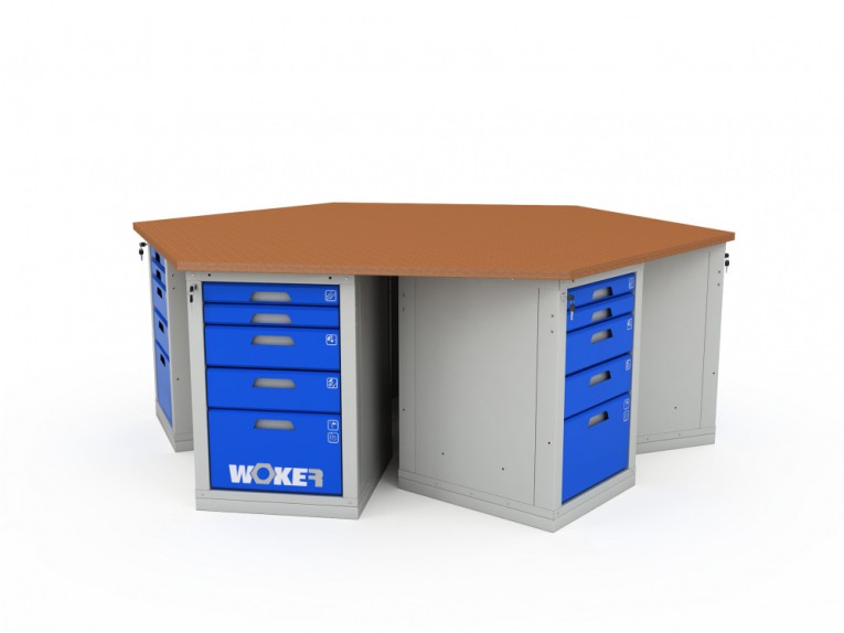 Верстак шеститумбовый WOKER PRO 6005.2500 купить в Кемерово