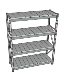 Стеллаж грузовой СГР 2500x2100x800 4 полки (металл)