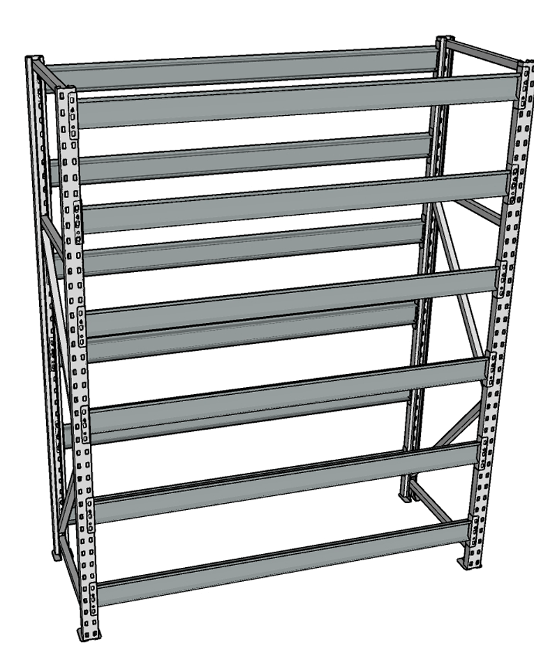Стеллаж грузовой СГР 3000x2100x800 6 полок (без настила) купить в Кемерово Стеллаж грузовой СГР 3000x2100x800 6 полок (без настила) купить в Кемерово