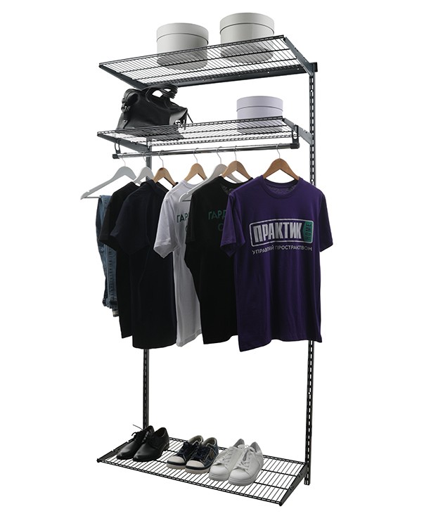 Гардеробная система Практик Home Basic G90 графит купить в Кемерово Гардеробная система Практик Home Basic G90 графит купить в Кемерово