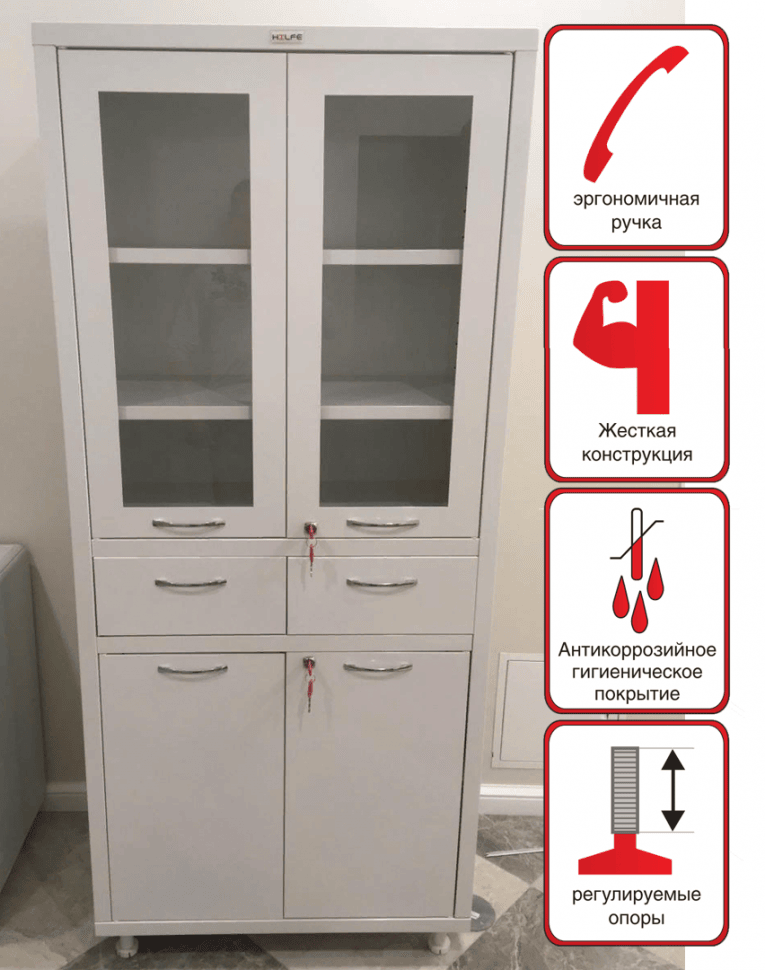 Медицинский шкаф HILFE МД 2 1780 R-1 купить в Кемерово