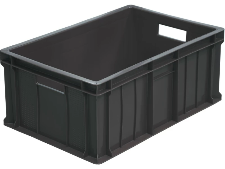 Ящик 600х400х250 сплошной чёрный купить в Кемерово