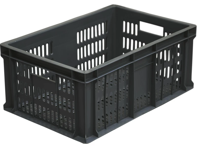 Ящик 600х400х250 с перфорацией чёрный купить в Кемерово Ящик 600х400х250 с перфорацией чёрный купить в Кемерово