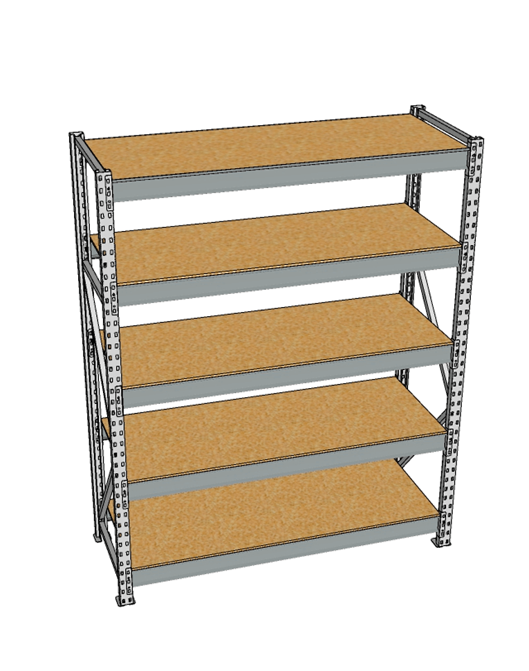 Стеллаж грузовой СГР 3000x900x600 5 полок (ДСП) купить в Кемерово