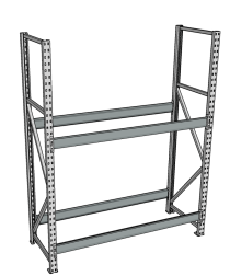 Стеллаж грузовой СГР 2500x900x800 2 полки (без настила) Стеллаж грузовой СГР 2500x900x800 2 полки (без настила)