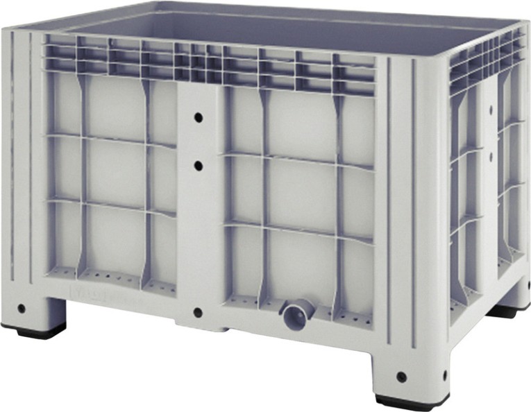 Контейнер 1200х800х800 сплошной, на ножках серый купить в Кемерово