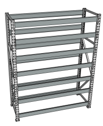 Стеллаж грузовой СГР 3000x1200x400 7 полок (без настила)