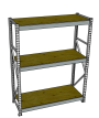 Стеллаж грузовой СГР 2500x1200x1000 3 полки (фанера)