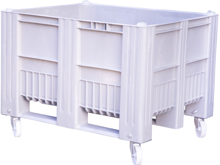 BoxPallet 1200x1000x900 мм сплошной на колесах серый купить в Кемерово