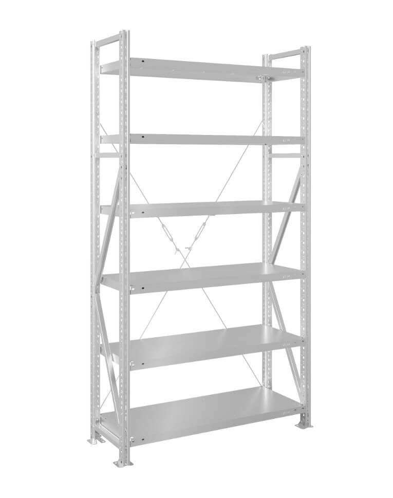 Стеллаж MS U 3000x700x1000 6 полок (400 кг, металл) купить в Кемерово