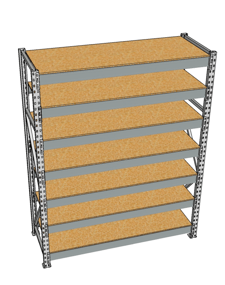 Стеллаж грузовой СГР 2000x1500x500 7 полок (ДСП) купить в Кемерово Стеллаж грузовой СГР 2000x1500x500 7 полок (ДСП) купить в Кемерово