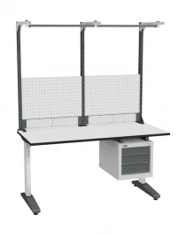 Стол монтажный ДиКом СР-150-01, ESD Thermopal, нерегулируемый, экран Э2, с подвесной тумбой