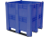 BoxPallet 1300х1150х1250 сплошной, на 3 полозьях синий купить в Кемерово