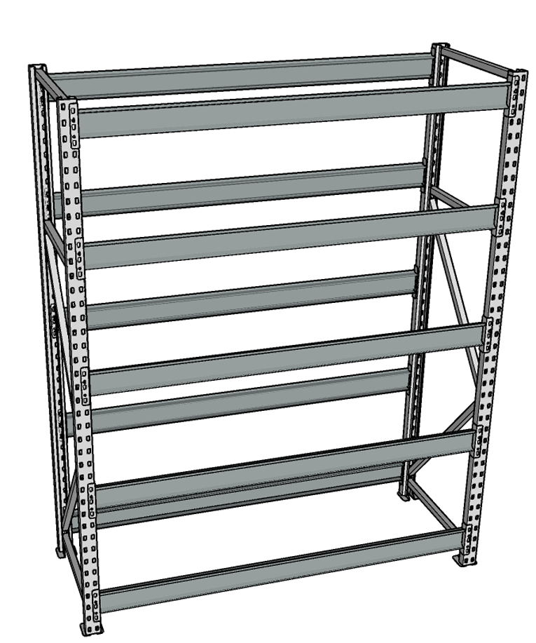 Стеллаж грузовой СГР 2000x1800x600 5 полок (без настила) купить в Кемерово Стеллаж грузовой СГР 2000x1800x600 5 полок (без настила) купить в Кемерово