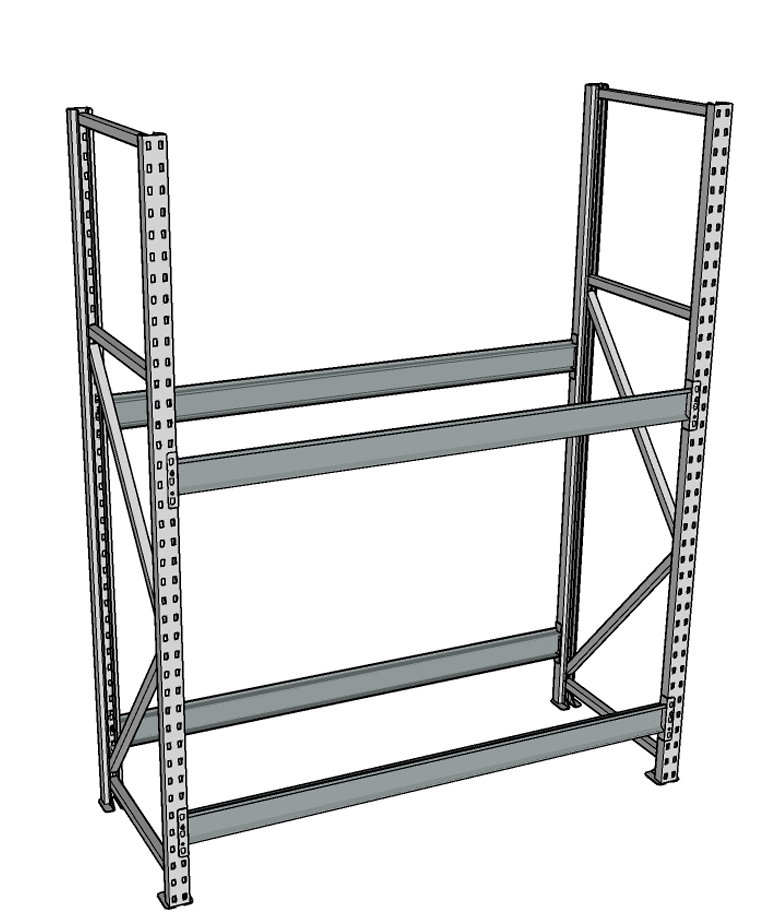 Стеллаж грузовой СГР 2500x1800x800 2 полки (без настила) купить в Кемерово Стеллаж грузовой СГР 2500x1800x800 2 полки (без настила) купить в Кемерово