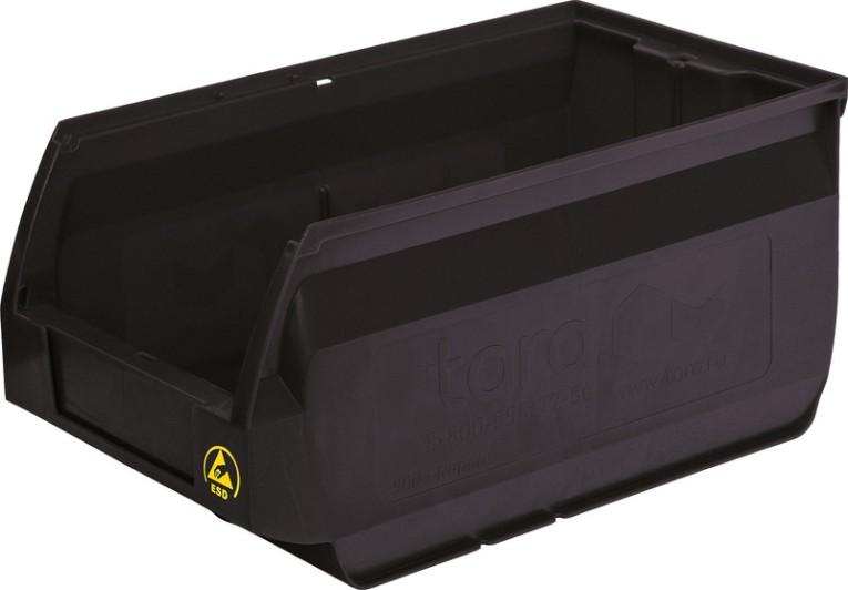 Ящик Napoli 400х230х200 PP, черный антистатичный купить в Кемерово Ящик Napoli 400х230х200 PP, черный антистатичный купить в Кемерово