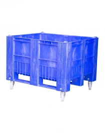 BoxPallet 1200х1000х900 мм сплошной на колесах синий BoxPallet 1200х1000х900 мм сплошной на колесах синий