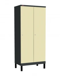 Шкаф-локер ДиКом УНО-421, корпус RAL 7016, двери RAL 1015, на ножках