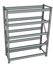 Стеллаж грузовой СГР 2000x2100x400 5 полок (без настила)
