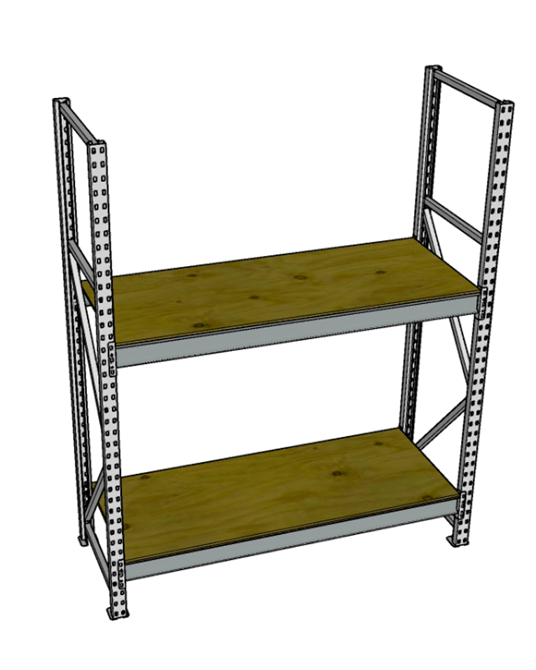 Стеллаж грузовой СГР 2000x2100x600 2 полки (фанера) купить в Кемерово Стеллаж грузовой СГР 2000x2100x600 2 полки (фанера) купить в Кемерово
