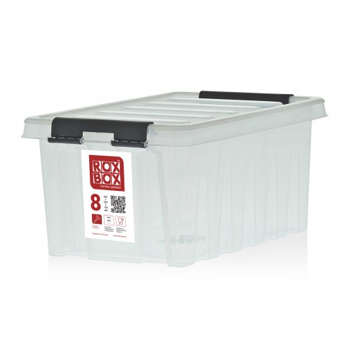 Контейнер Rox Box Original 8 (335х220х155 мм с крышкой и клипсами прозрачный) купить в Кемерово