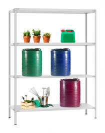 Стеллаж металлический Титан МС-900 3000x1000x400 4 полки Стеллаж металлический Титан МС-900 3000x1000x400 4 полки