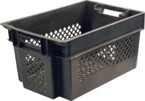 Ящик 600х400х300 перфорированный чёрный Ящик 600х400х300 перфорированный чёрный