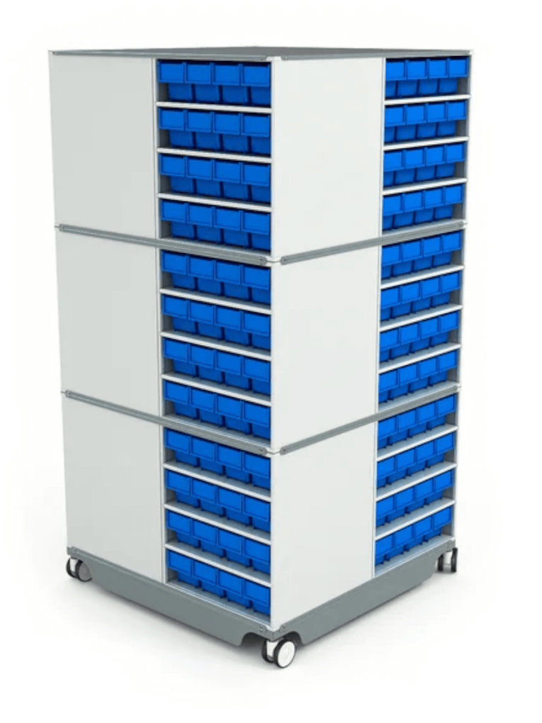 КП-02 Кассетница поворотная с синими ящиками купить в Кемерово КП-02 Кассетница поворотная с синими ящиками купить в Кемерово