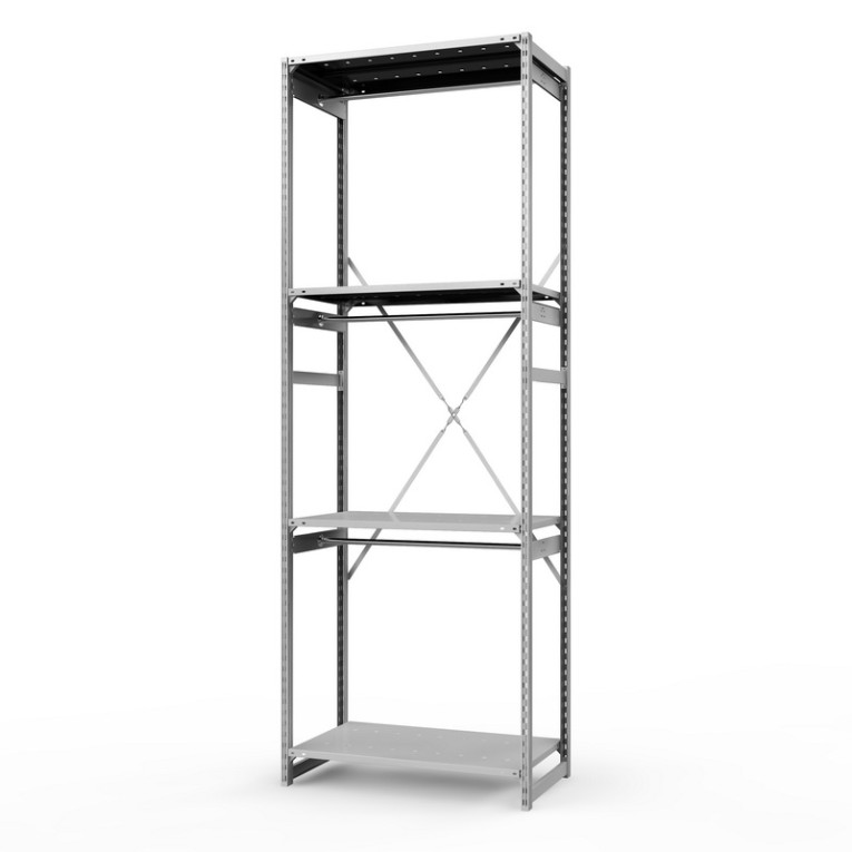 Стеллаж металлический ТСУ Универсал, 3000х1060х500 мм.Штанги: 3шт. Полки: металл перф. 4 шт. купить в Кемерово Стеллаж металлический ТСУ Универсал, 3000х1060х500 мм.Штанги: 3шт. Полки: металл перф. 4 шт. купить в Кемерово