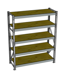 Стеллаж грузовой СГР 3000x1200x600 5 полок (фанера)