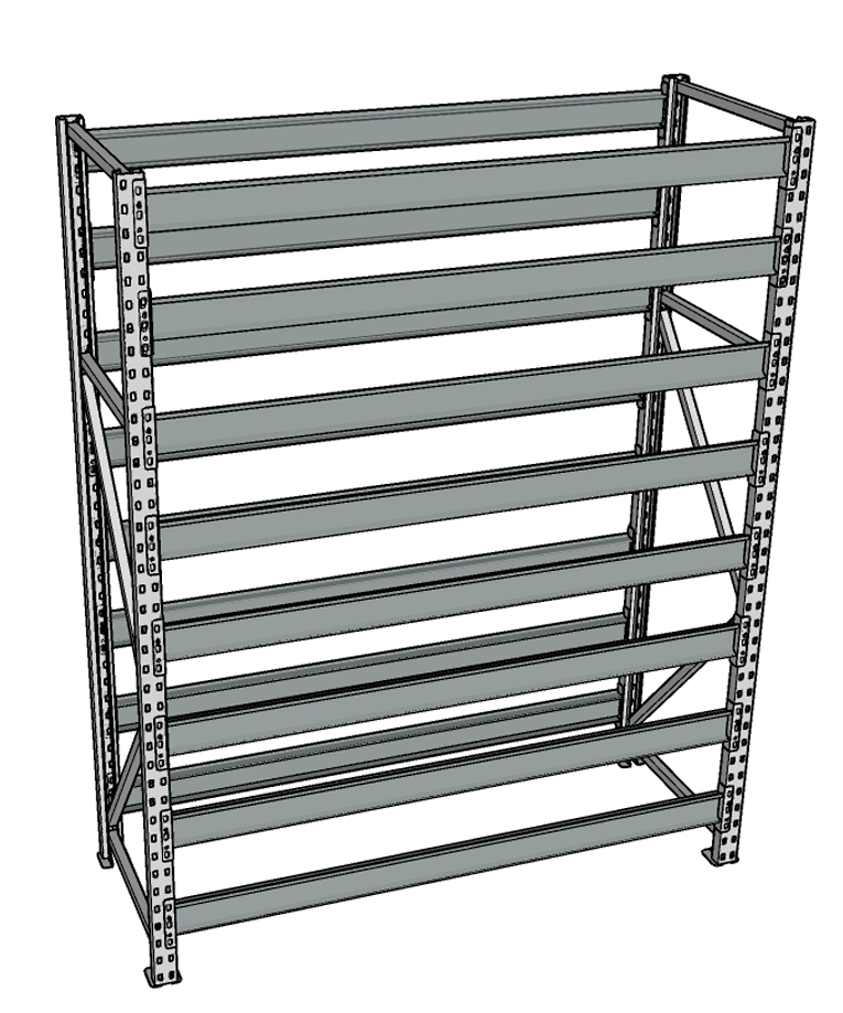 Стеллаж грузовой СГР 3000x1200x600 8 полок (без настила) купить в Кемерово Стеллаж грузовой СГР 3000x1200x600 8 полок (без настила) купить в Кемерово