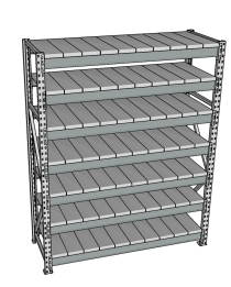 Стеллаж грузовой СГР 3000x1200x800 7 полок (металл)