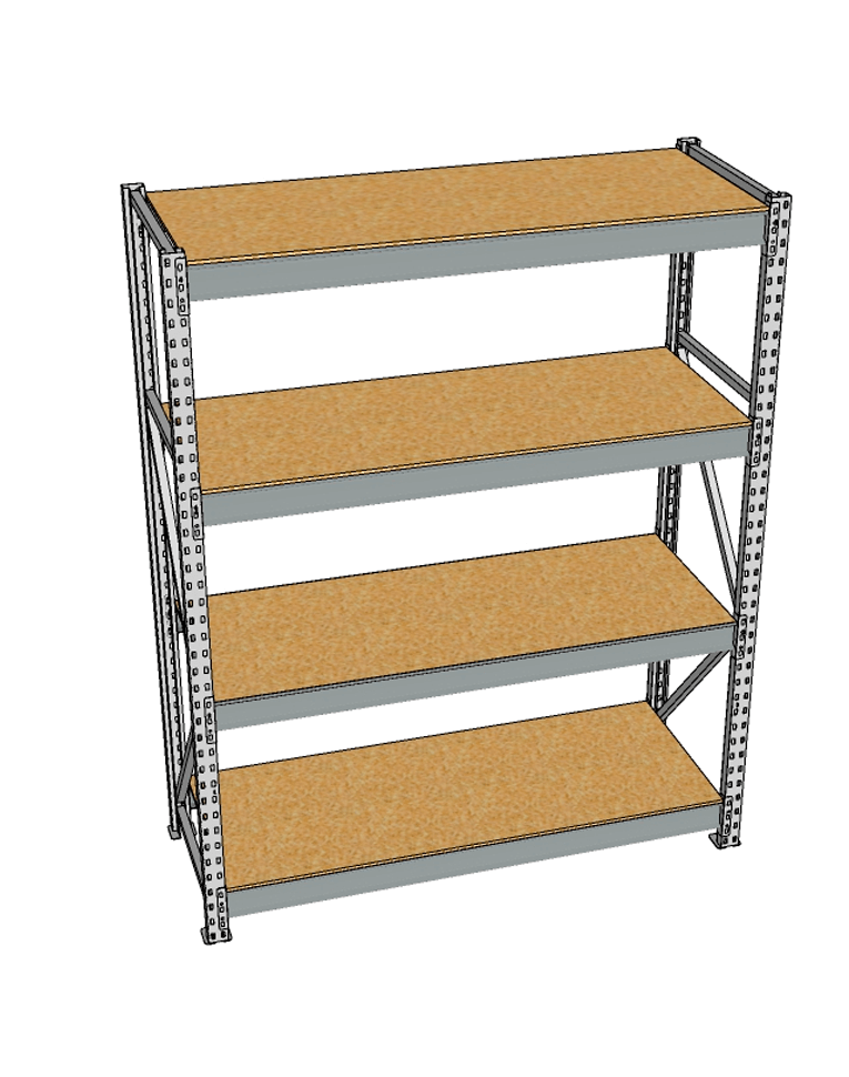 Стеллаж грузовой СГР 2000x1500x500 4 полки (ДСП) купить в Кемерово