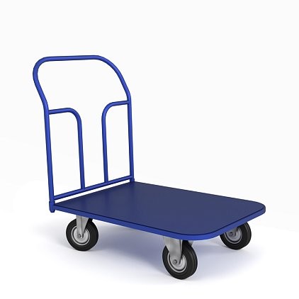 Тележка платформенная ТП 8 (г/п 450 кг, 1000x700 мм, колеса черная резина 160 мм) купить в Кемерово