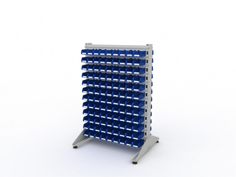 Стеллаж для пластиковых лотков SORTEX двухсторонний 1500x1000x800.01 купить в Кемерово