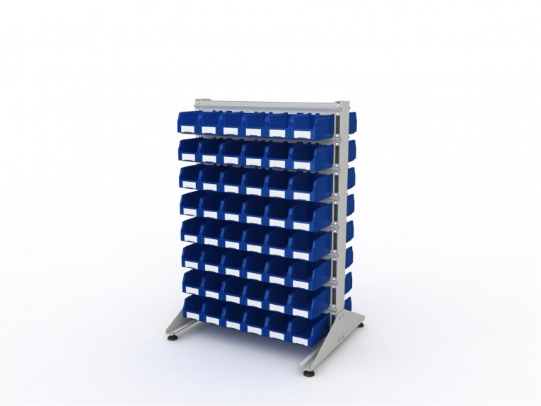 Стеллаж для пластиковых лотков SORTEX двухсторонний 1500x1000x800.02 купить в Кемерово