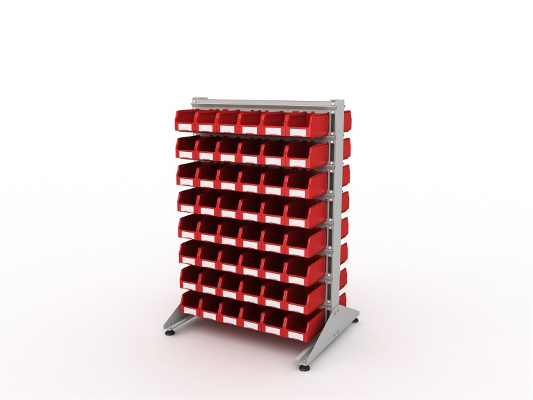 Стеллаж для пластиковых лотков SORTEX двухсторонний 1500x1000x800.02 купить в Кемерово