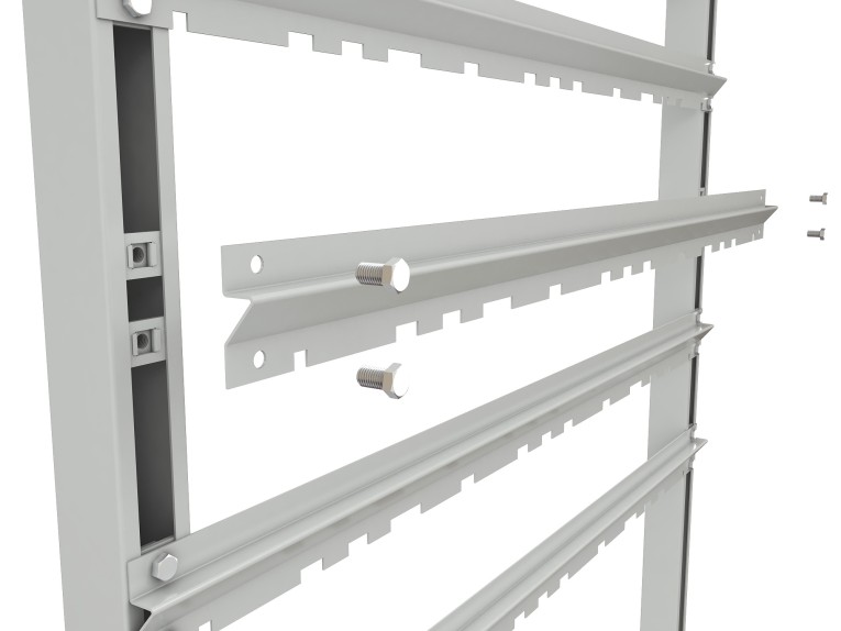 Стеллаж для пластиковых лотков SORTEX двухсторонний 1500x1000x800.02 купить в Кемерово