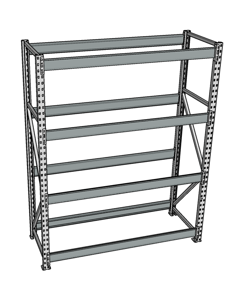 Стеллаж грузовой СГР 3000x1800x1000 4 полки (без настила) купить в Кемерово Стеллаж грузовой СГР 3000x1800x1000 4 полки (без настила) купить в Кемерово