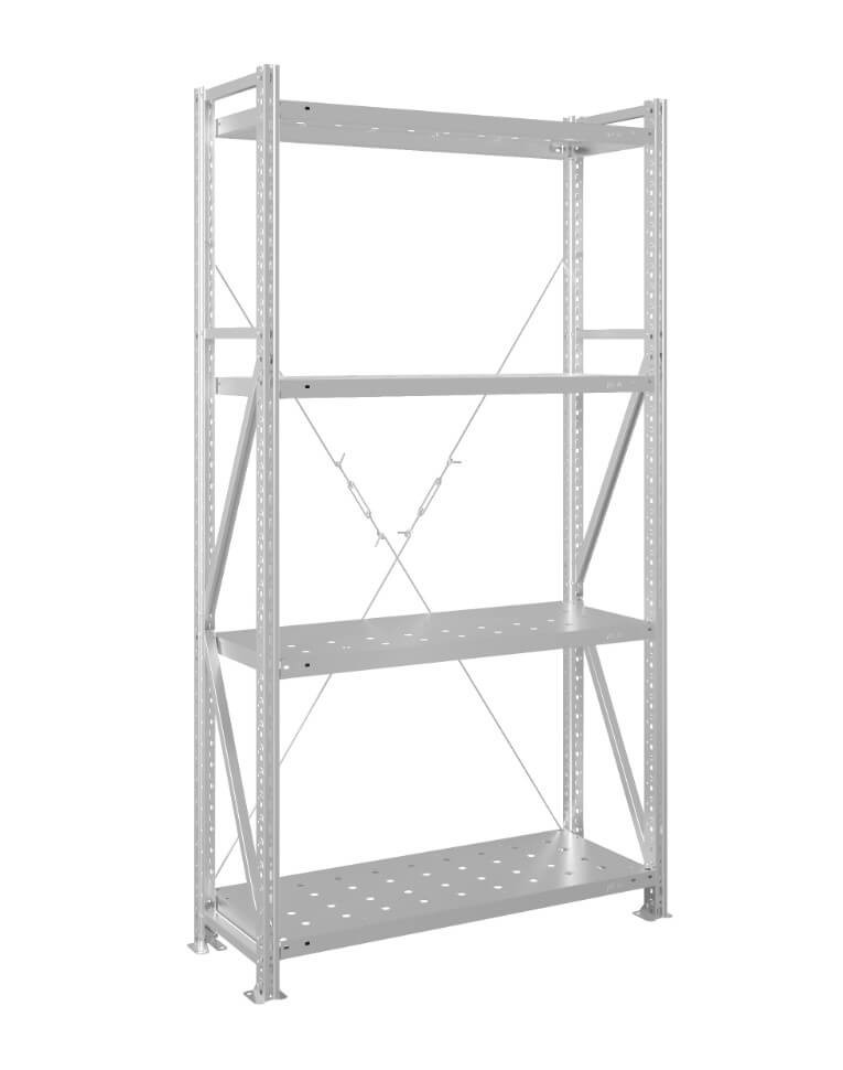 Стеллаж MS U 2000x1200x600 4 полки (400 кг, перф) купить в Кемерово